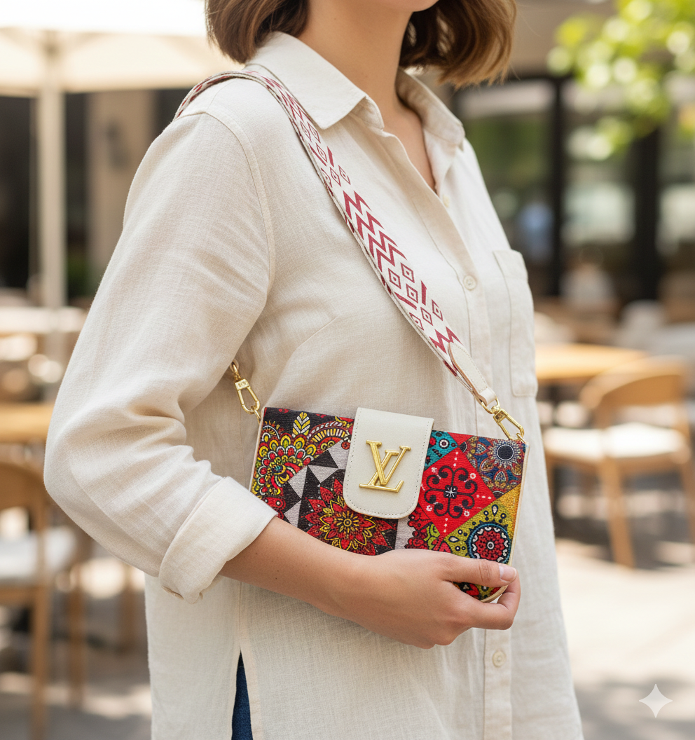 New Trendy Abstract Crossbody Bag