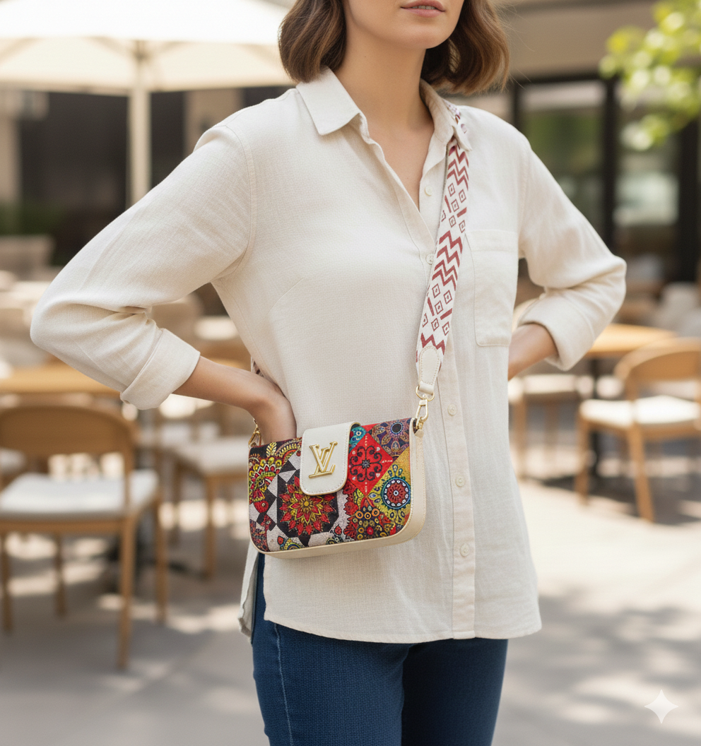 New Trendy Abstract Crossbody Bag